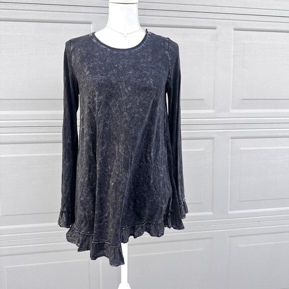 Altard State Size Small Black Marled Flowy Dress - Picture 1 of 6